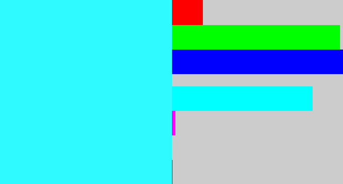 Hex color #2efaff - bright light blue