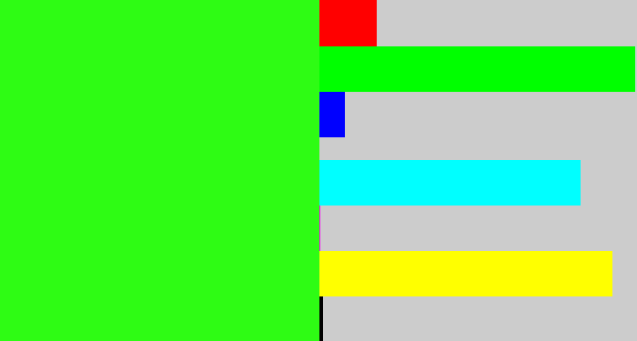 Hex color #2efc14 - radioactive green
