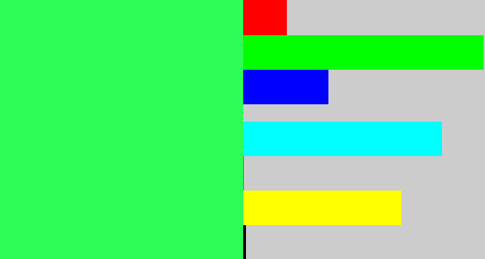 Hex color #2efd58 - bright light green