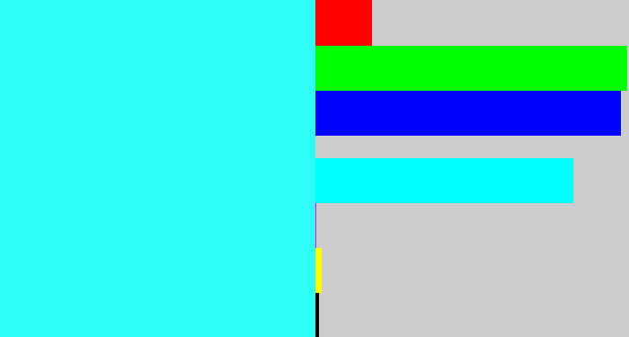 Hex color #2efdf8 - bright light blue