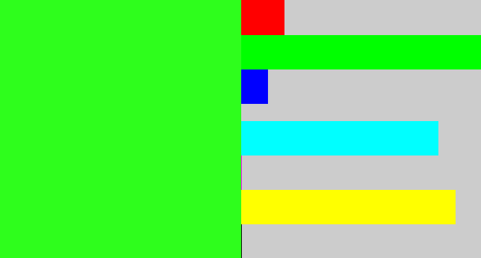 Hex color #2efe1c - radioactive green