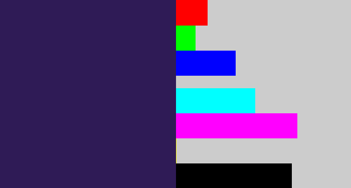 Hex color #2f1b56 - dark indigo