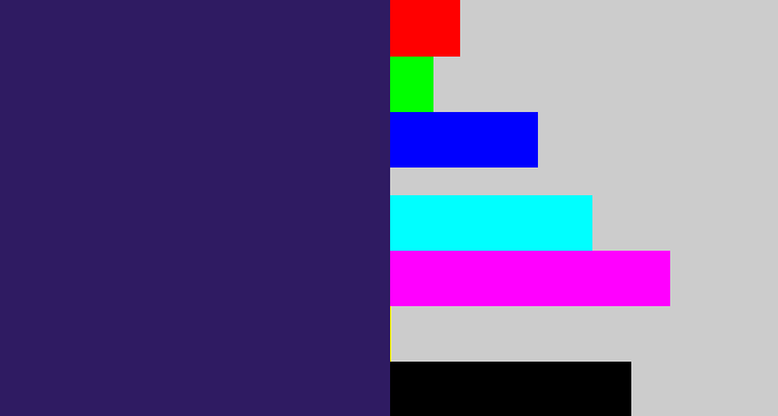 Hex color #2f1b62 - dark indigo