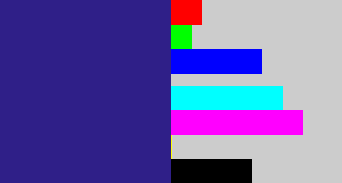 Hex color #2f1f88 - indigo