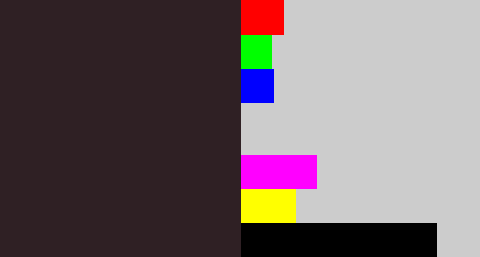 Hex color #2f2024 - dark