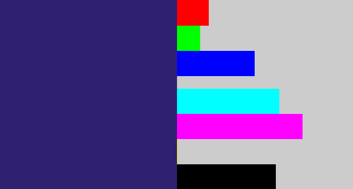 Hex color #2f2070 - indigo