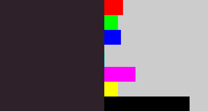 Hex color #2f2129 - dark