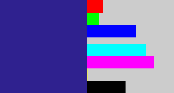 Hex color #2f218f - indigo