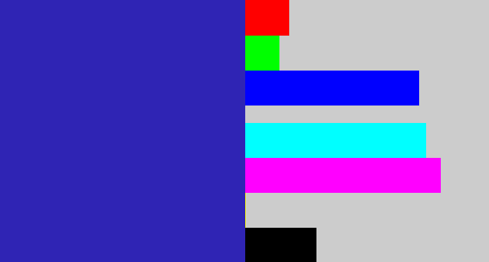 Hex color #2f24b4 - indigo blue
