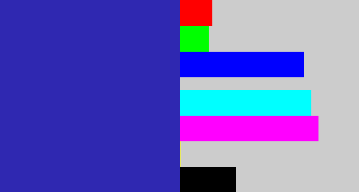Hex color #2f28b1 - indigo blue