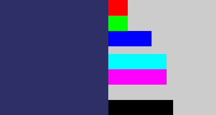Hex color #2f2f67 - dark grey blue