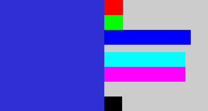Hex color #2f2fd4 - blue blue