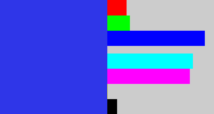 Hex color #2f36e8 - light royal blue