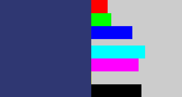 Hex color #2f3772 - dark slate blue