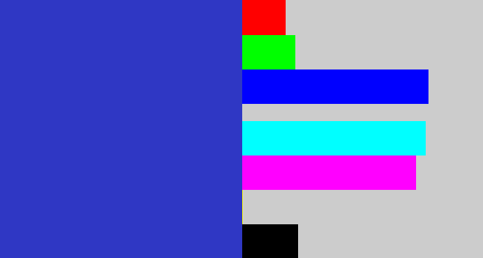 Hex color #2f37c4 - blue blue