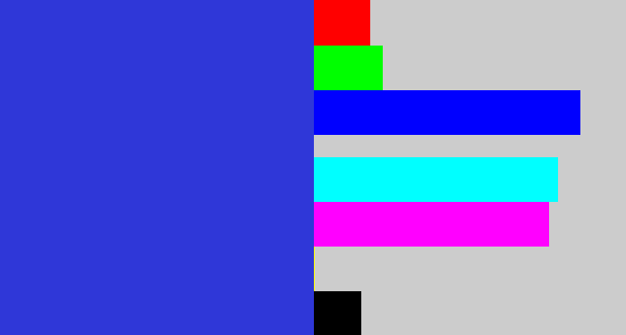 Hex color #2f37d8 - blue blue