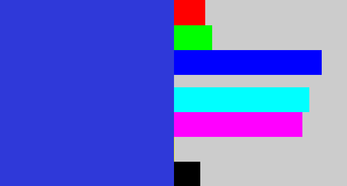 Hex color #2f39d9 - blue blue