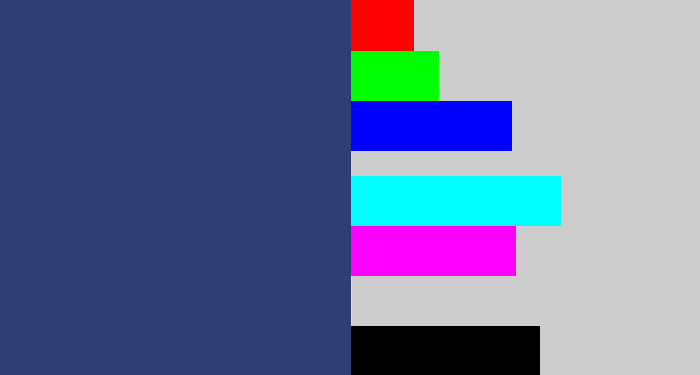Hex color #2f3f76 - dark slate blue