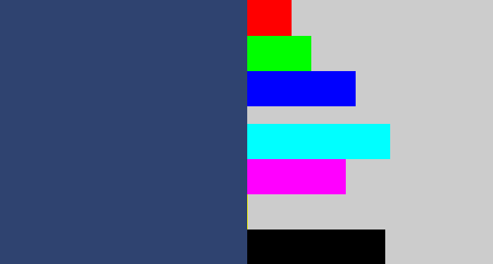 Hex color #2f4370 - dark slate blue