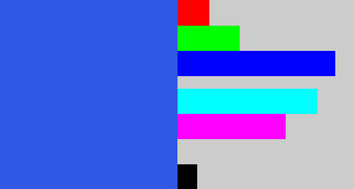 Hex color #2f58e4 - azul