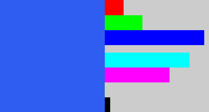 Hex color #2f5df2 - azul