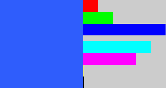 Hex color #2f5dfc - azul