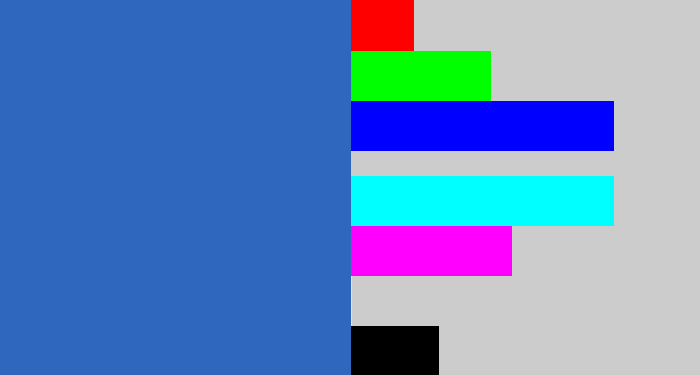 Hex color #2f67bf - medium blue