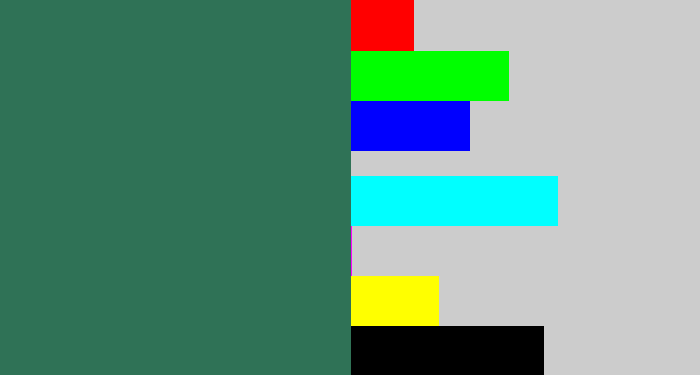 Hex color #2f7256 - dark green blue