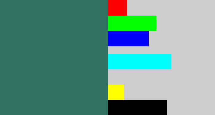 Hex color #2f7261 - dark green blue