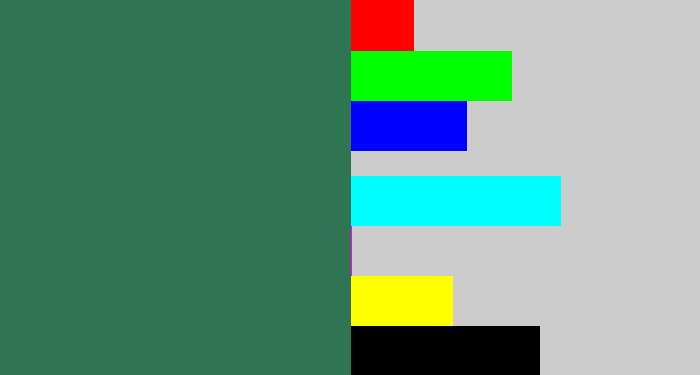 Hex color #2f7553 - dark green blue