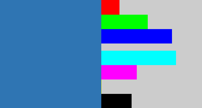 Hex color #2f75b3 - bluish