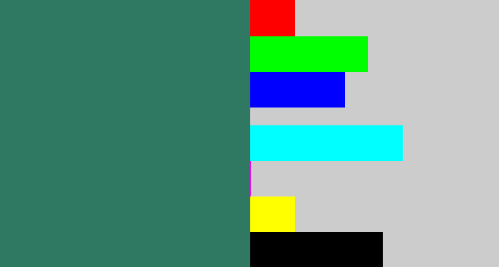 Hex color #2f7862 - dark green blue