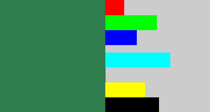 Hex color #2f7c4d - darkish green