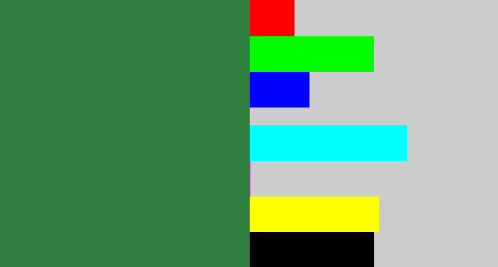 Hex color #2f803e - darkish green