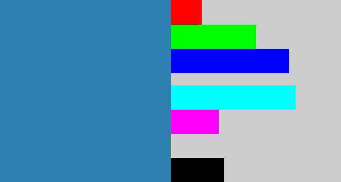 Hex color #2f80b1 - bluish