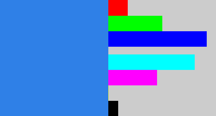 Hex color #2f80e7 - clear blue