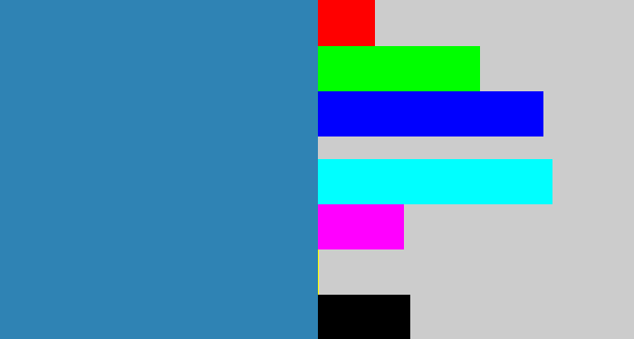 Hex color #2f83b4 - bluish