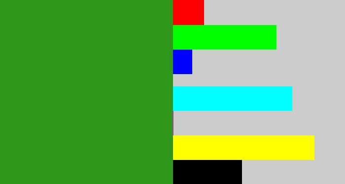 Hex color #2f981b - grass green