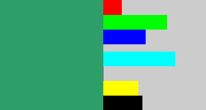 Hex color #2f9f69 - teal green
