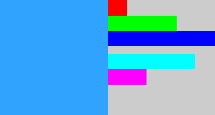 Hex color #2fa3fe - dodger blue