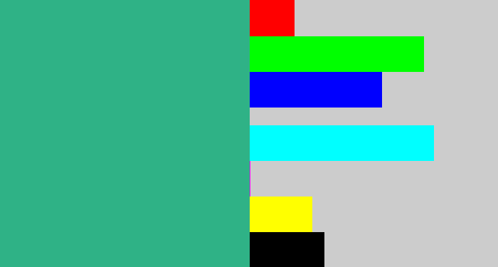 Hex color #2fb286 - greenish teal