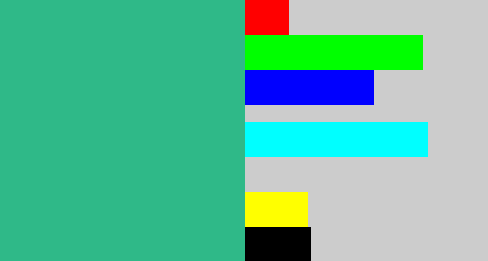 Hex color #2fb988 - greenish teal