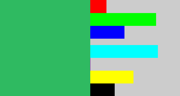 Hex color #2fba61 - cool green