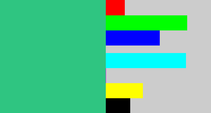Hex color #2fc581 - greenish teal