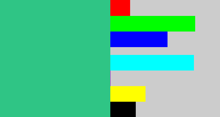 Hex color #2fc585 - greenish teal