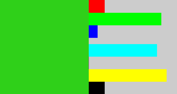 Hex color #2fd019 - vivid green