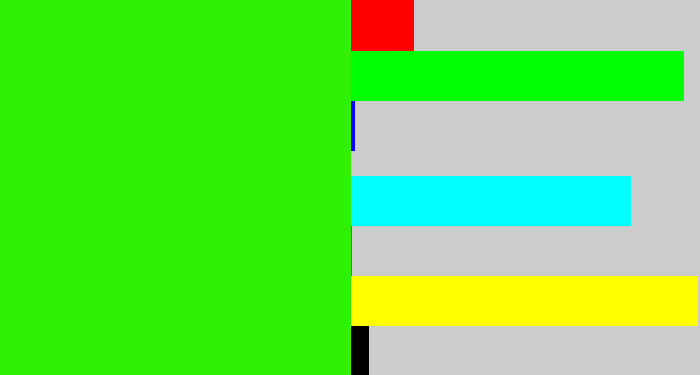 Hex color #2ff103 - vivid green