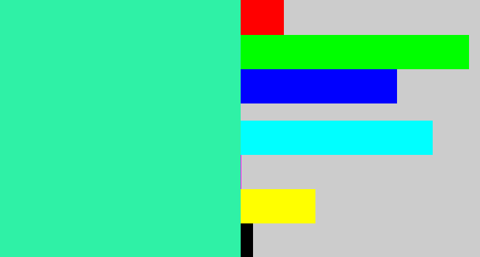 Hex color #2ff1a6 - greenish cyan