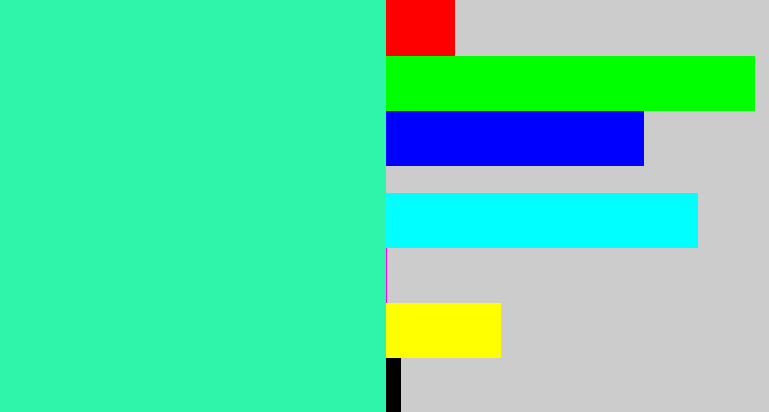 Hex color #2ff5ab - greenish cyan
