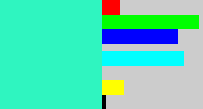 Hex color #2ff5c0 - greenish cyan